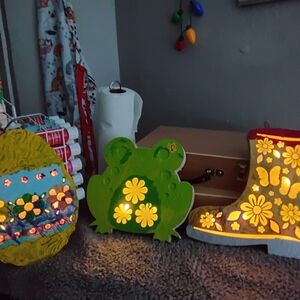 Set of Three Decorative LED Lights